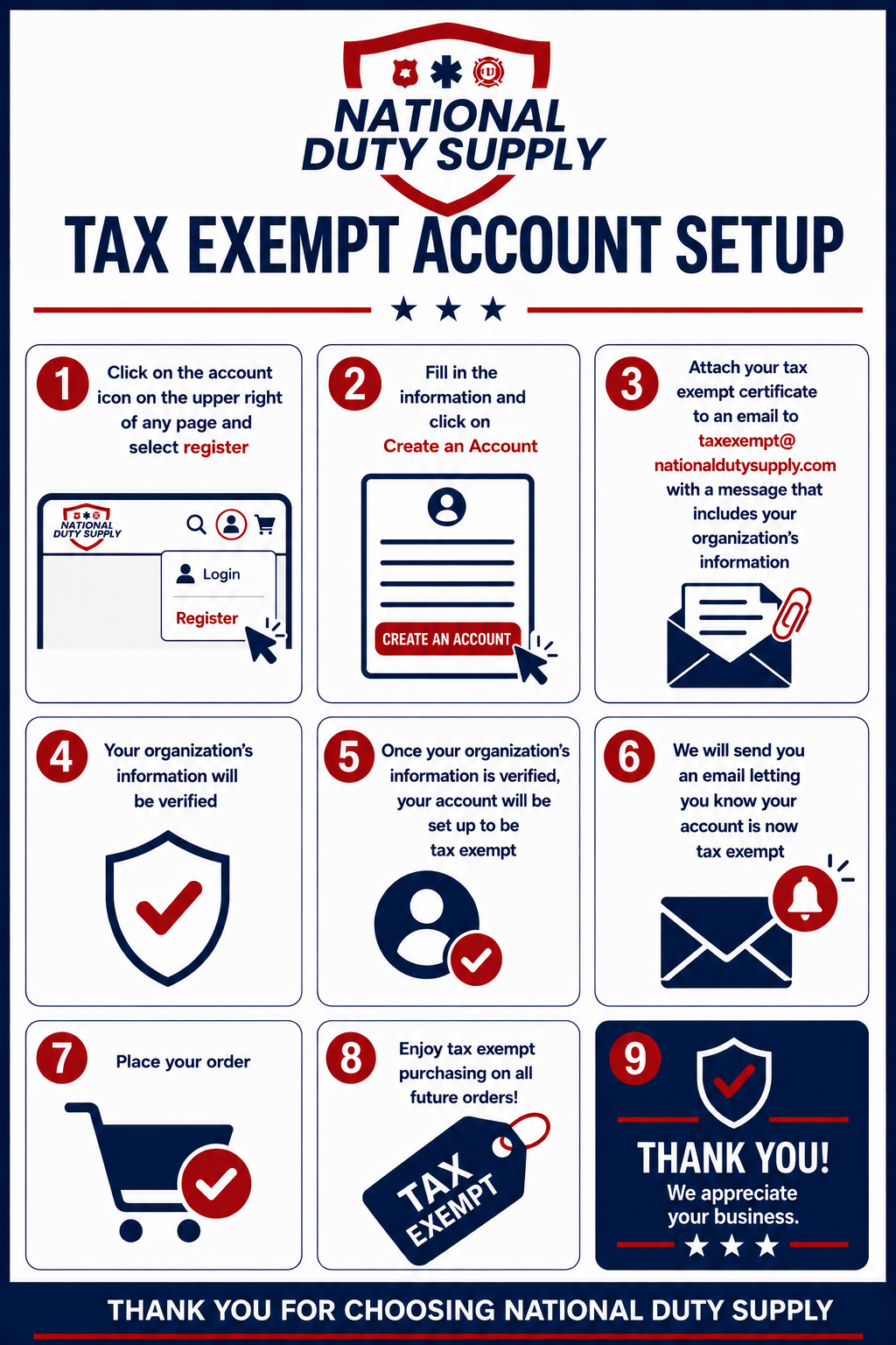 tax exempt agency instructions | National Duty Supply Tax Exempt Agency Instructions